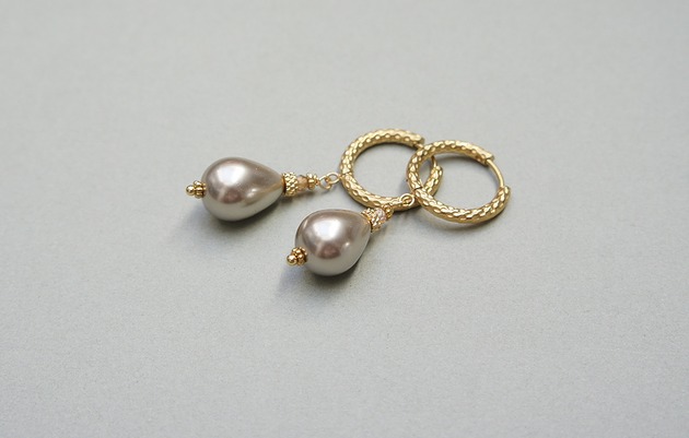 kolczyki pozłacane Kolczyki pozłacane Pearls /beige/ perły vol. 6 /15.04.25/ 