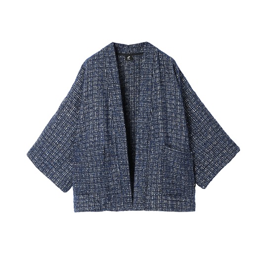 marynarki damskie Nava - Granatowe kimono z wełny