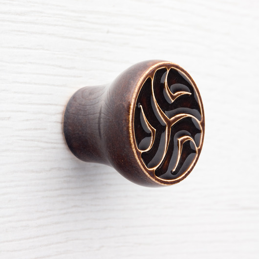 gałki do mebli Gałka do mebli, ciemno-brązowa, wz.19