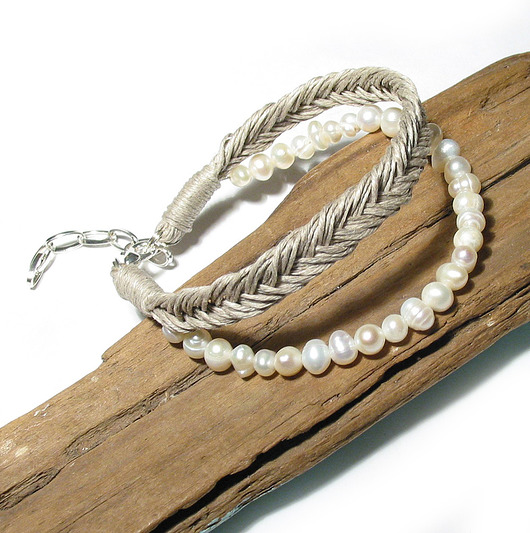 simple pearls - bransoleta Makowisko