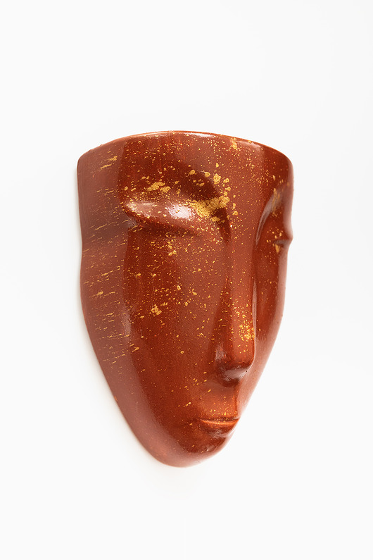 Ozdoby na ścianę Doniczka głowa na ścianę miedziana ze złotem