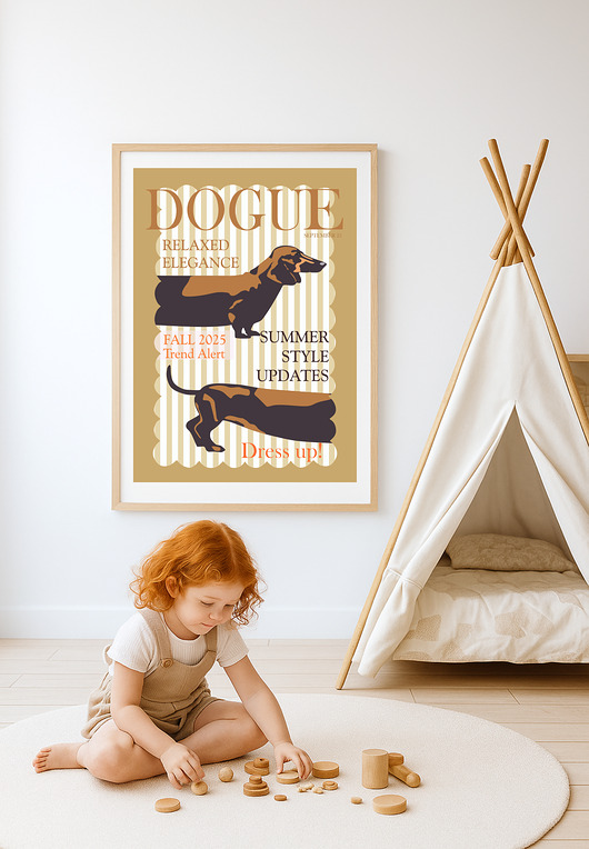 obrazy i plakaty do pokoju dziecięcego Plakat Dogue