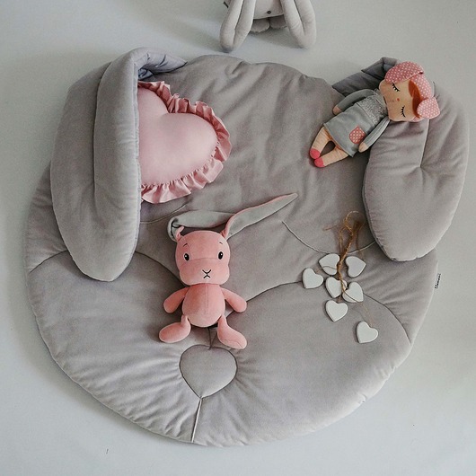 pokój dziecka - różne Mata do zabawy Wonder Fun Mat Rabbit- szara