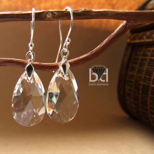 Ślubny kryształ Swarovski Black Diamond