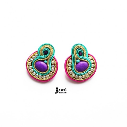 Oriana- kolczyki soutache Mró Soutache