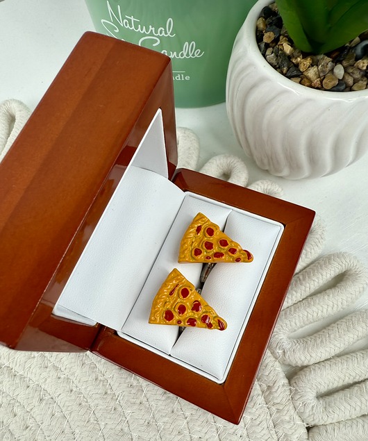 spinki do mankietów SPINKI DO MANKIETÓW koszuli mankietu pizza kawałek
