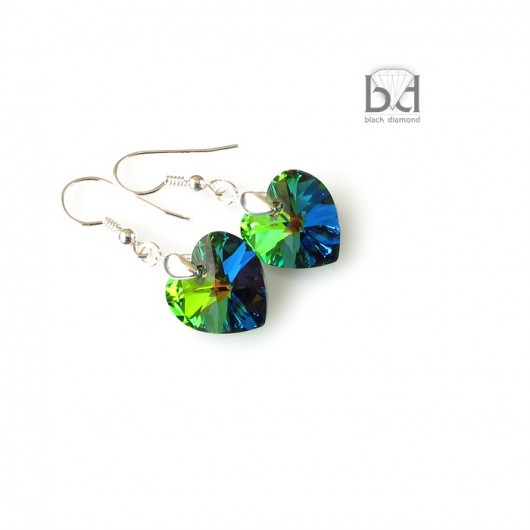 Serca kryształ Swarovski Black Diamond
