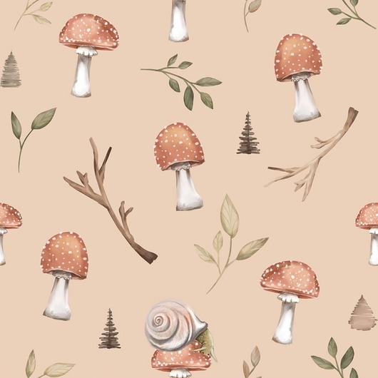 naklejki ścienne do pokoju dziecka Tapeta Forest Story Pattern 3 na beżu 53cmx10m PZ