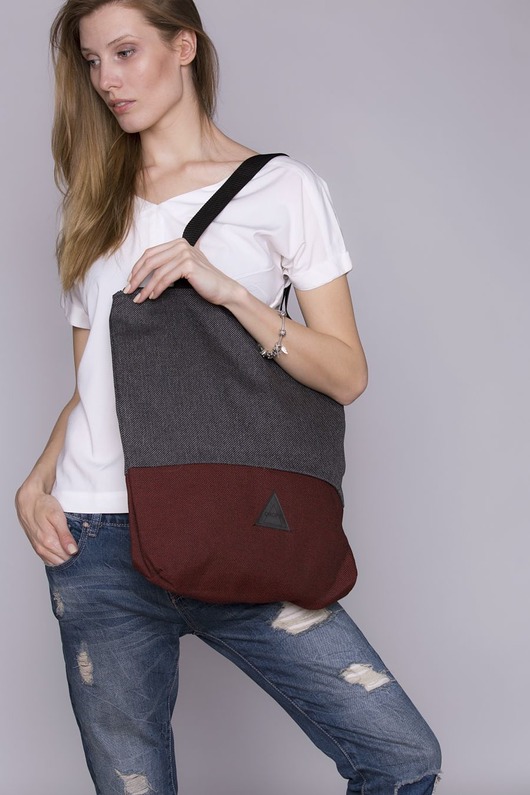 Torba basic duo bordowo grafitowa. deleted_12233524