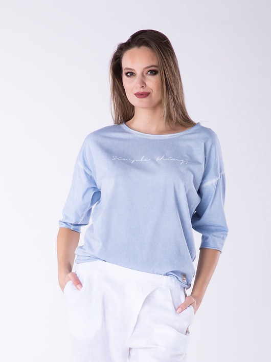 Tshirt indygo Fine Look 606F Look made with Love