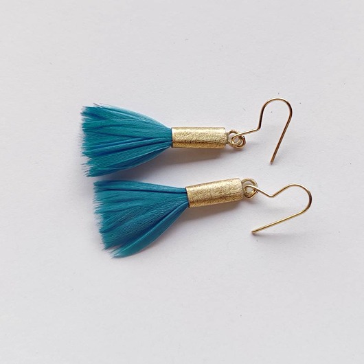 kolczyki z piórami PIÓRKO kolczyki