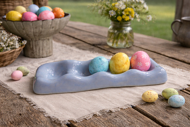 patery i talerze Podstawka talerz na jajka