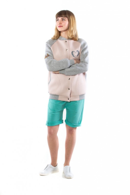 kurtki damskie Baseball Powder Pink Horse Jacket S/M