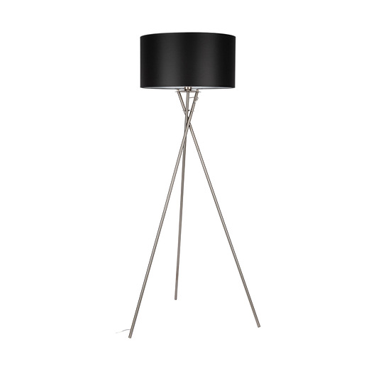 lampy podłogowe Lampa Podłogowa Hugo E27 Satyna z abażurem 50 cm