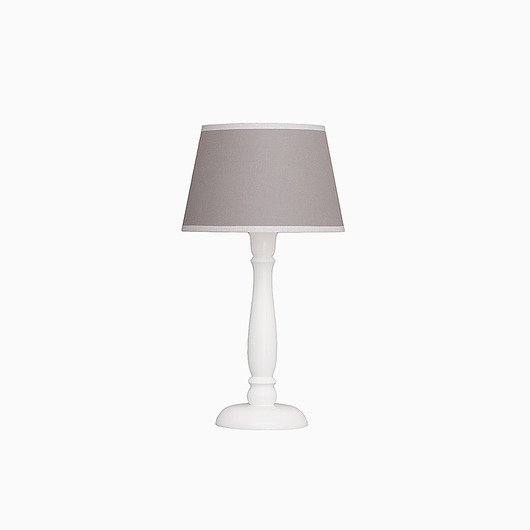 Lampka nocna szara z białą lamówką Roomee Decor