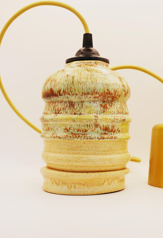 lampy wiszące Lampa wisząca ceramiczna Dzwonek