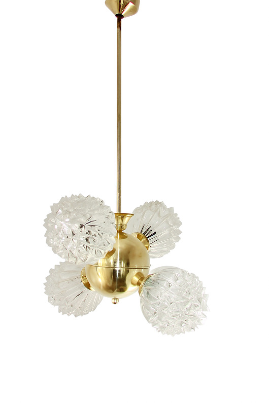 lampy wiszące Mosiężna lampa wisząca z lat 70.