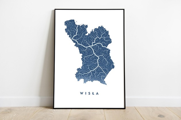 Plakat Wisła maps by P
