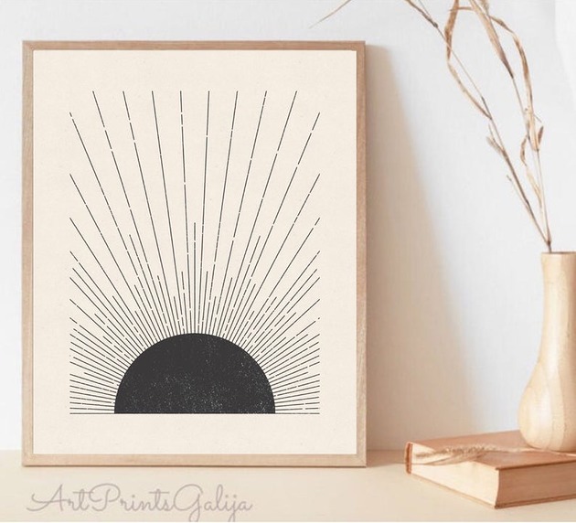 Plakat A3 Obraz na ścianę Boho Abstrakcja K49 Lavender Shop