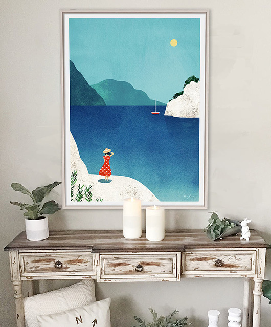 plakaty Morze Śródziemne - skaliste wybrzeże Calanques - plakat fine art