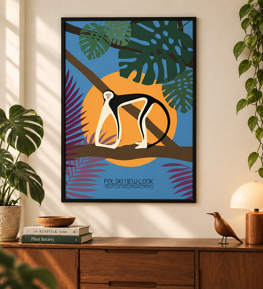 plakaty Plakat Fine Art giclee Gibon czarny. Polski New Look