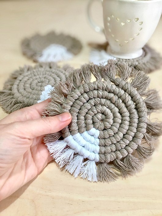 podkładki do kuchni Podkładki pod kubek brązowe