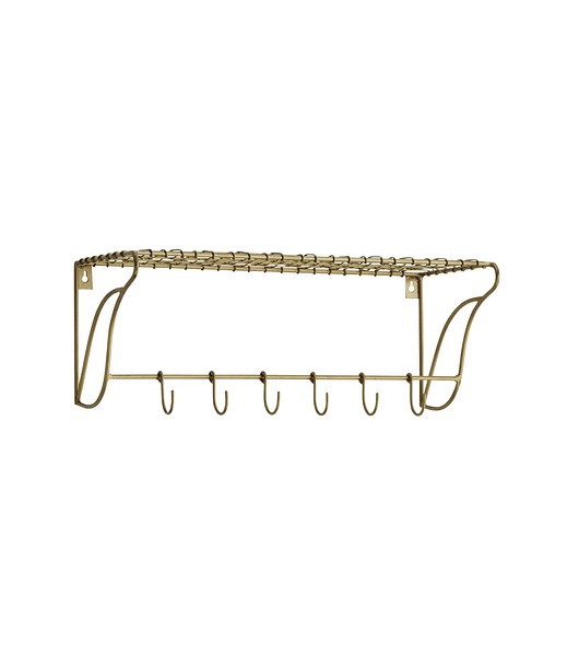 Wieszak z półką złoty druciany 50cm Home Design