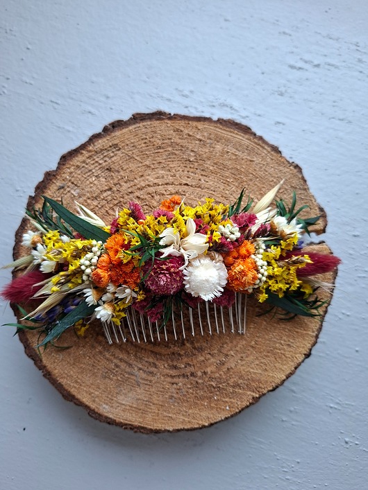 Ślubne ozdoby do włosów Grzebyk do włosów z kwiatami