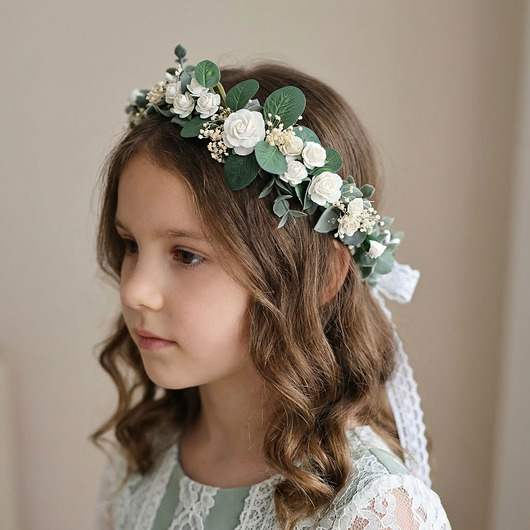 wianki komunijne Asymetryczny wianek komunijny