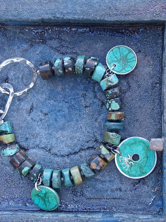 bransoletki wire wrapping coin 2