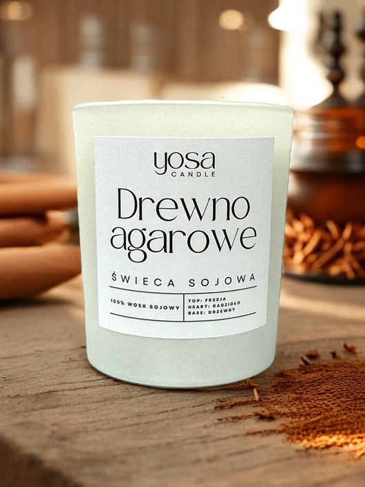 świece zapachowe Świeca Sojowa Drewno Agarowe Premium