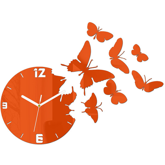 Zegar ścienny Motyle Pomarańczowe ModernClock