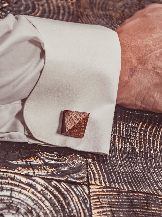 spinki do mankietów Drewniane spinki do mankietów S. Break