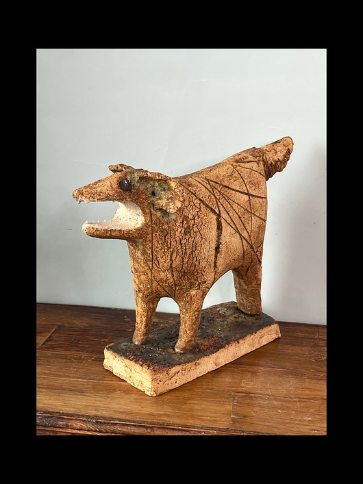 figurki i rzeźby Pies ceramiczny Kundel