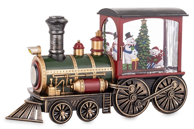 dekoracje świąteczne Pociąg Świętego Mikołaja 18x30,5x10 cm LOKOMOTIVA
