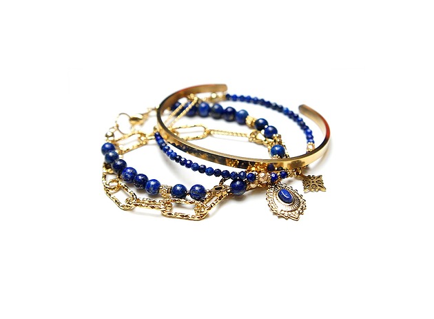 bransoletki z kamieni naturalnych Zestaw bransoletek Lapis lazuli /set/ vol. 2  - Szlachetna kolekcja