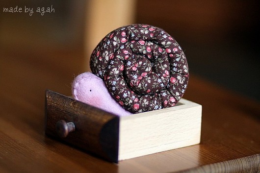 Broszka ślimaczek made by agah