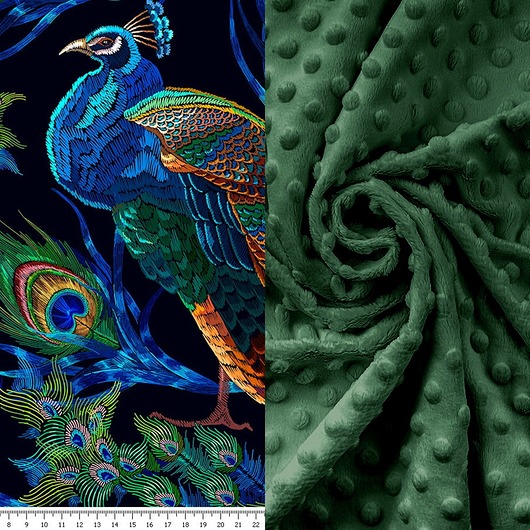 kocyki, kołderki, pościel dla dzieci Koc narzuta _ PAWIE _ 155x200 cm