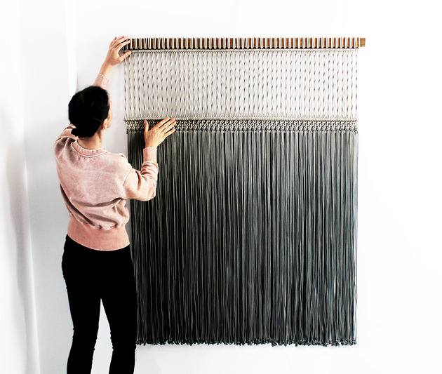 makramy Makrama SERENE big gray