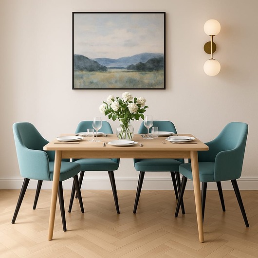 krzesła Producent Krzesło Tapicerowane EMRA WOOD  DELUXE KR-9 tkanina Celadon 31