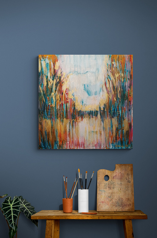 obrazy Obraz ręcznie malowany na płótnie 50x50 cm - Nostalgia