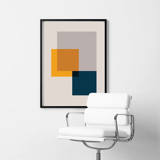 Figury 2 - grafika - plakat skandynawski PLAKATY GEOMETRYCZNE