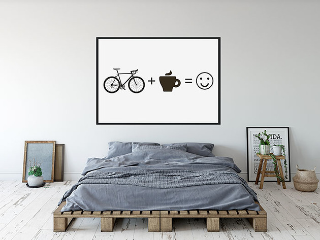 plakaty Plakat z rowerem. Rower + kawa = :-)