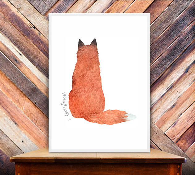 plakaty Plakat z lisem. i love forest