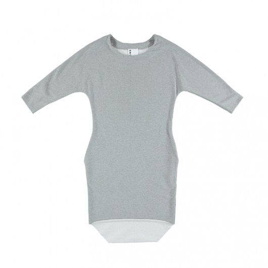 ChicMom DRESS - SZARY MELANŻ Kółko Krzyżyk