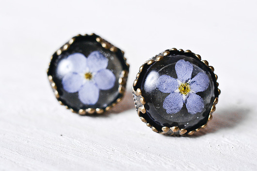 Niebieskie kolczyki z żywicy So Jewelry