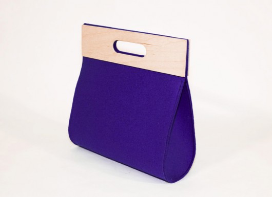 Big felt bag violet moo studio