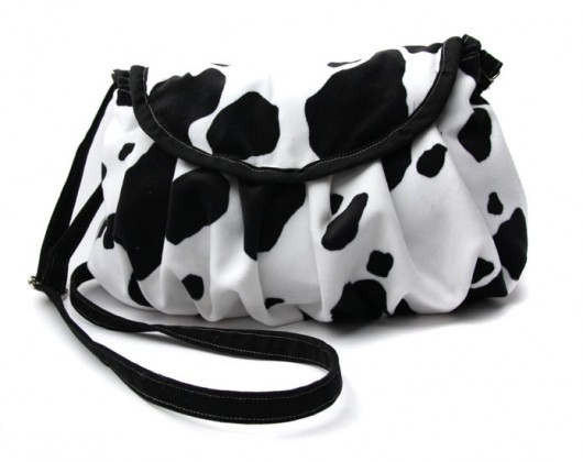 torebka mini&#039;midi - łaciata black&white- dla Ani elfagado
