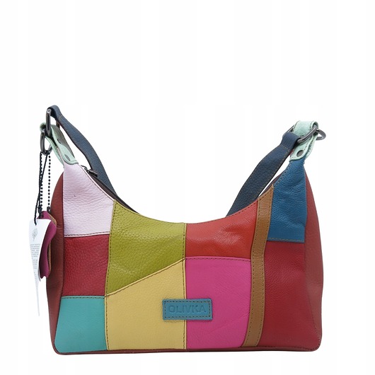 torby na ramię Torebka damska na ramię kolorowa skórzana wygodna zero waste OLIVKA