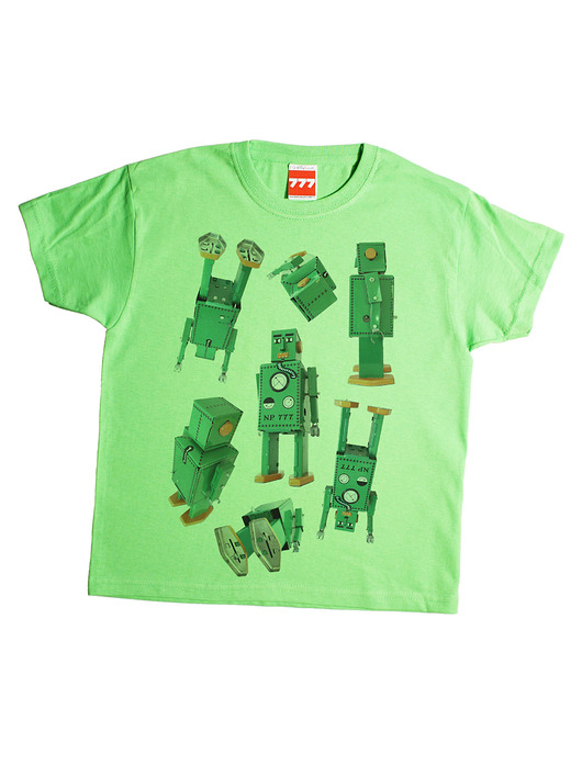 dla dzieci ROBOT GREEN / ZIELONY Tshirt 777 Tshirts
